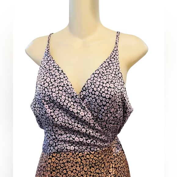 NWT Size Medium Anthropologie Hutch ELMA High Low Wrap Dress Pink/Peach/Copper - Picture 7 of 16